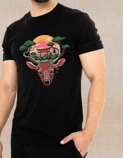 Mens Scenery Printed T-Shirt