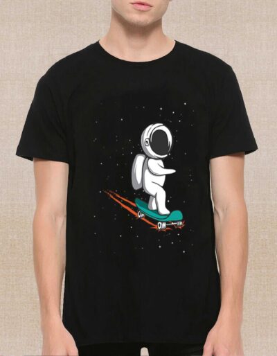 Men's Space Skating Printed T-Shirt