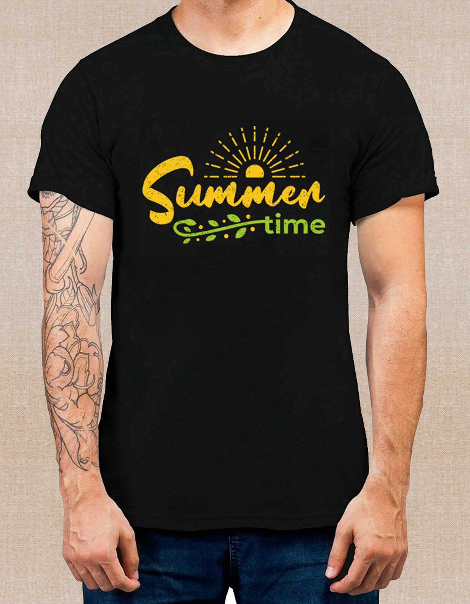 Men’s Summer Time Printed T-Shirt