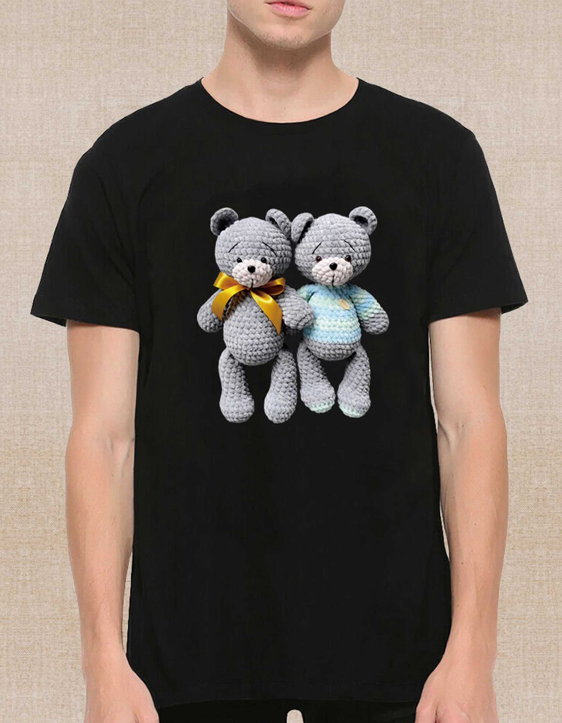 Couple Teddy Printed T-Shirt For Men