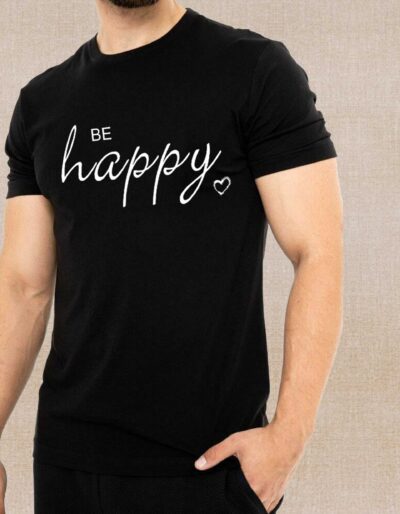 Men's Be Happy Printed T-Shirt