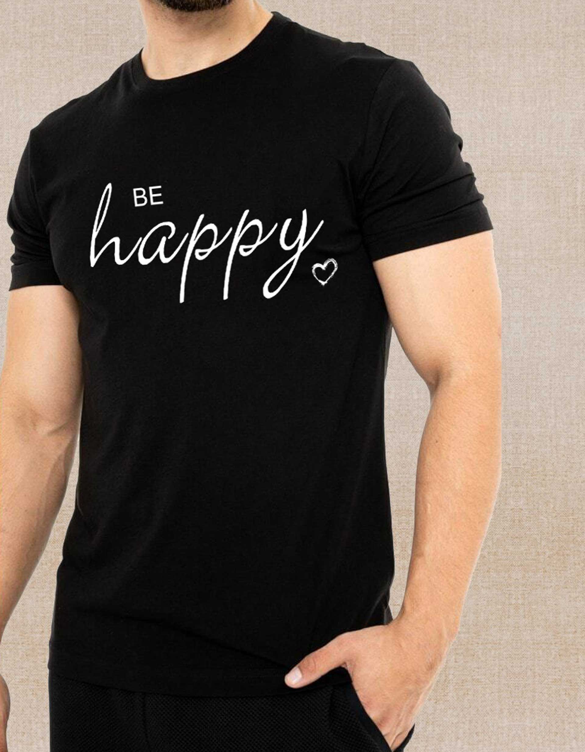 Men’s Be Happy Printed T-Shirt