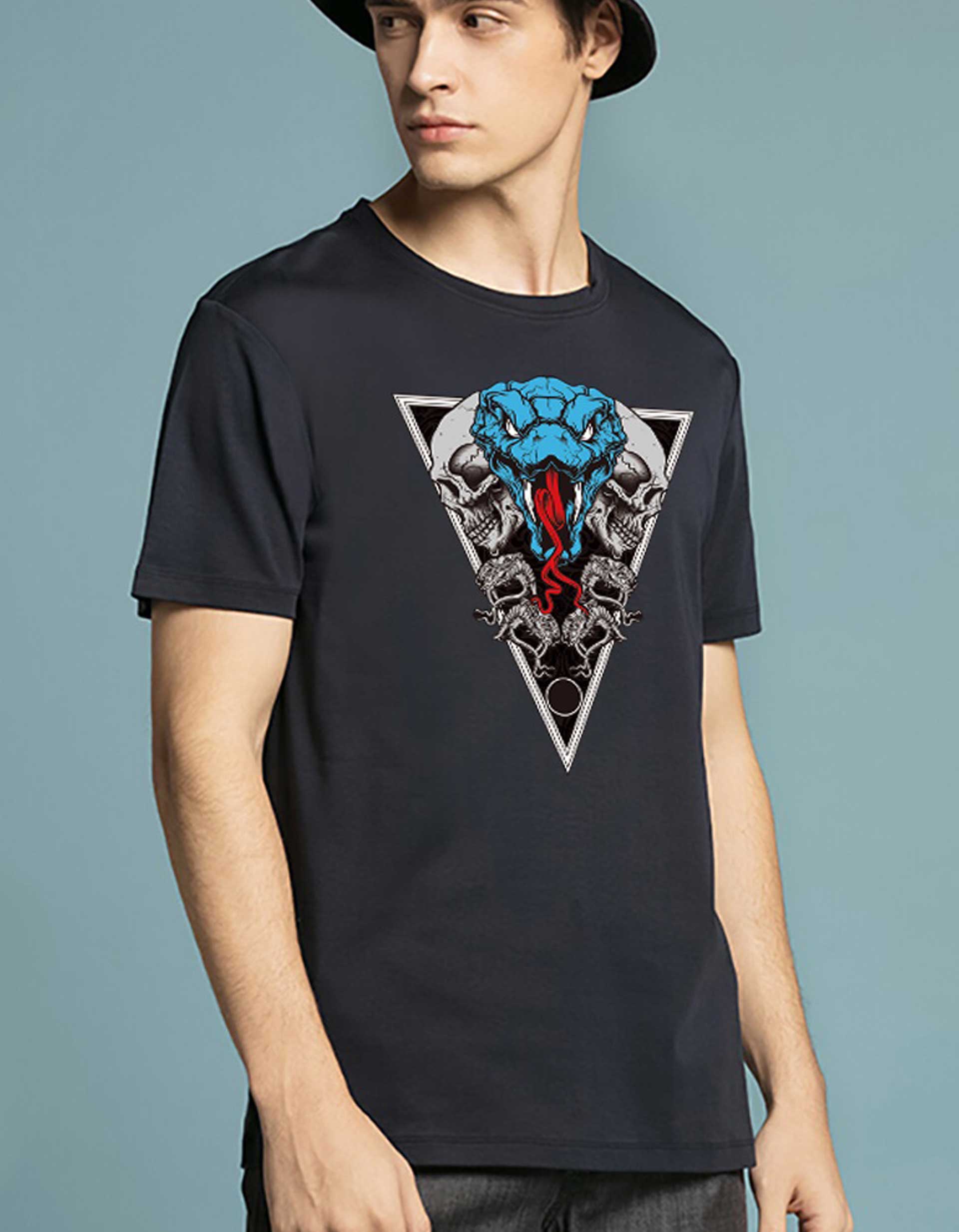 Ghost Snake Printed T-Shirt For Men