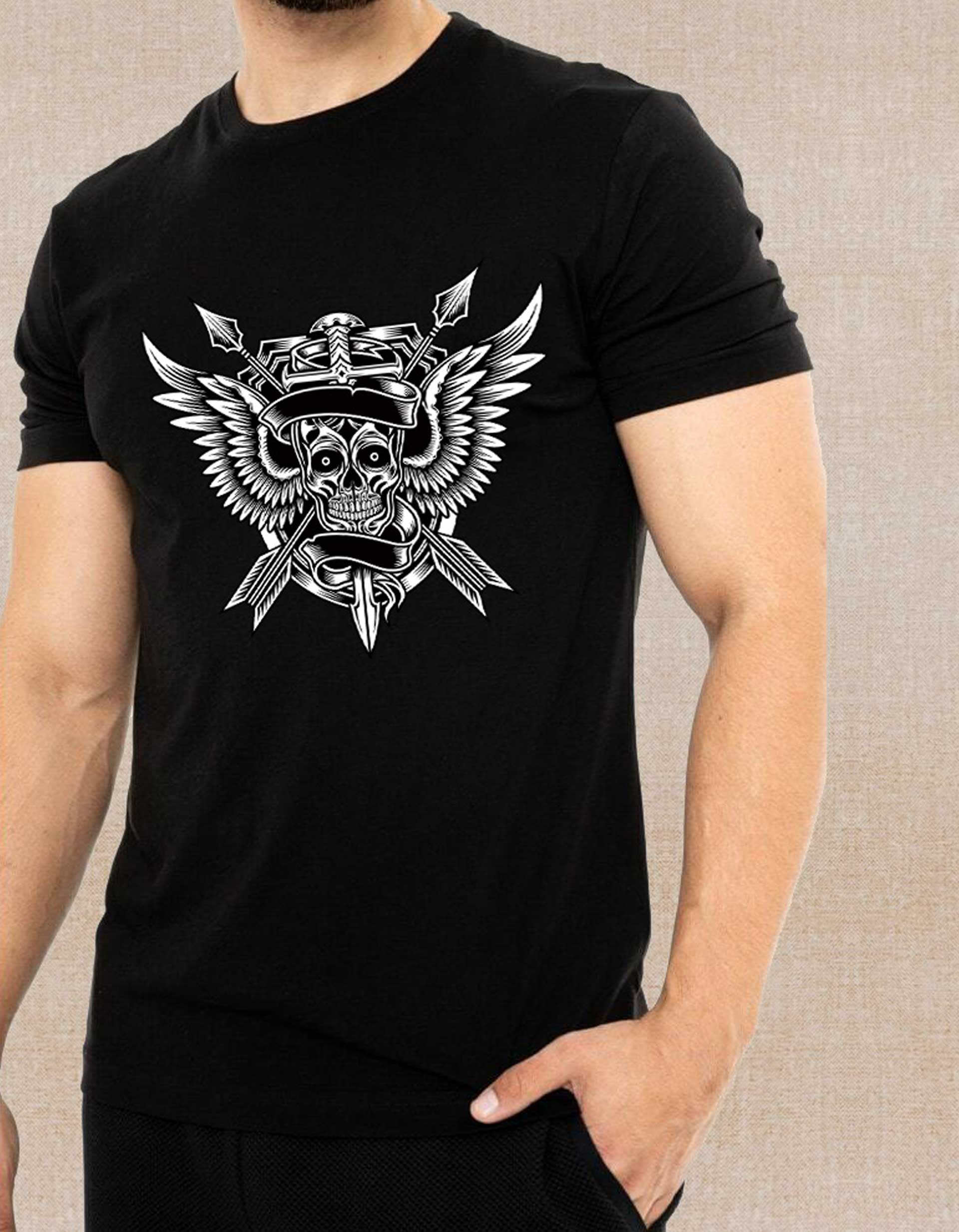 Men’s Skull Printed T-Shirt