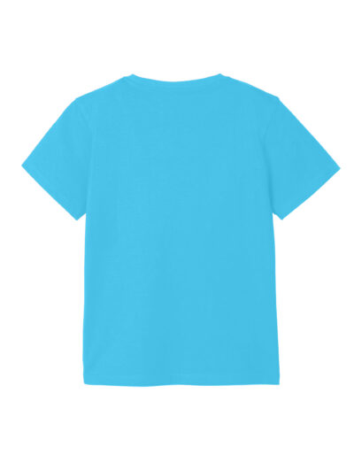 Kids plain aqua blue t-shirt back