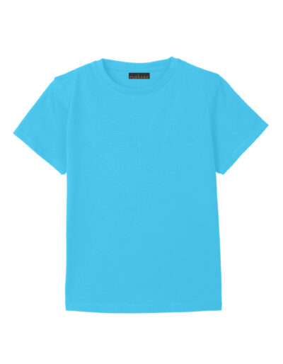 Kids plain aqua bluet-shirt