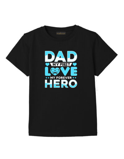 i love dad printed t-shirt