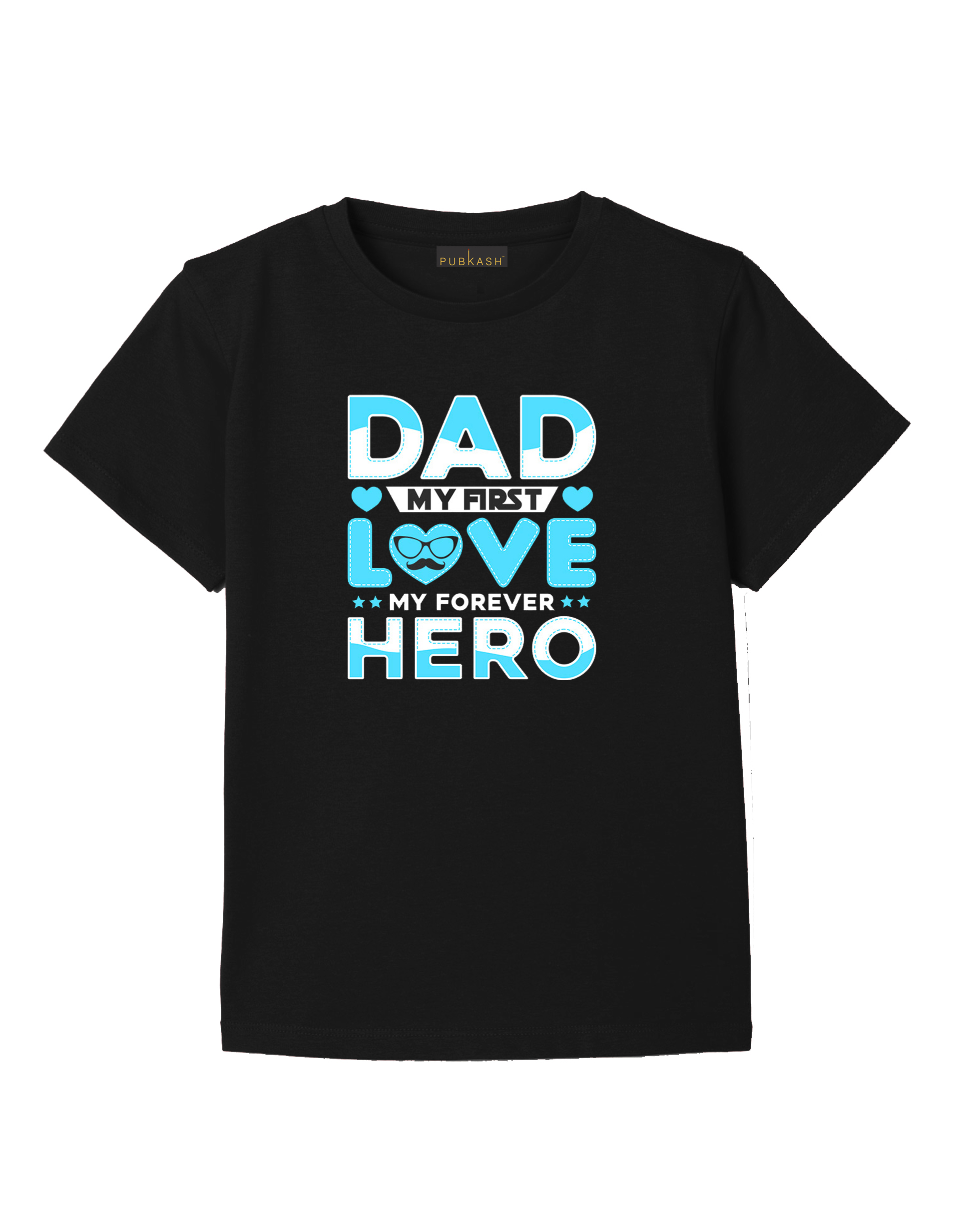 Son & Dad Printed Black T-Shirt