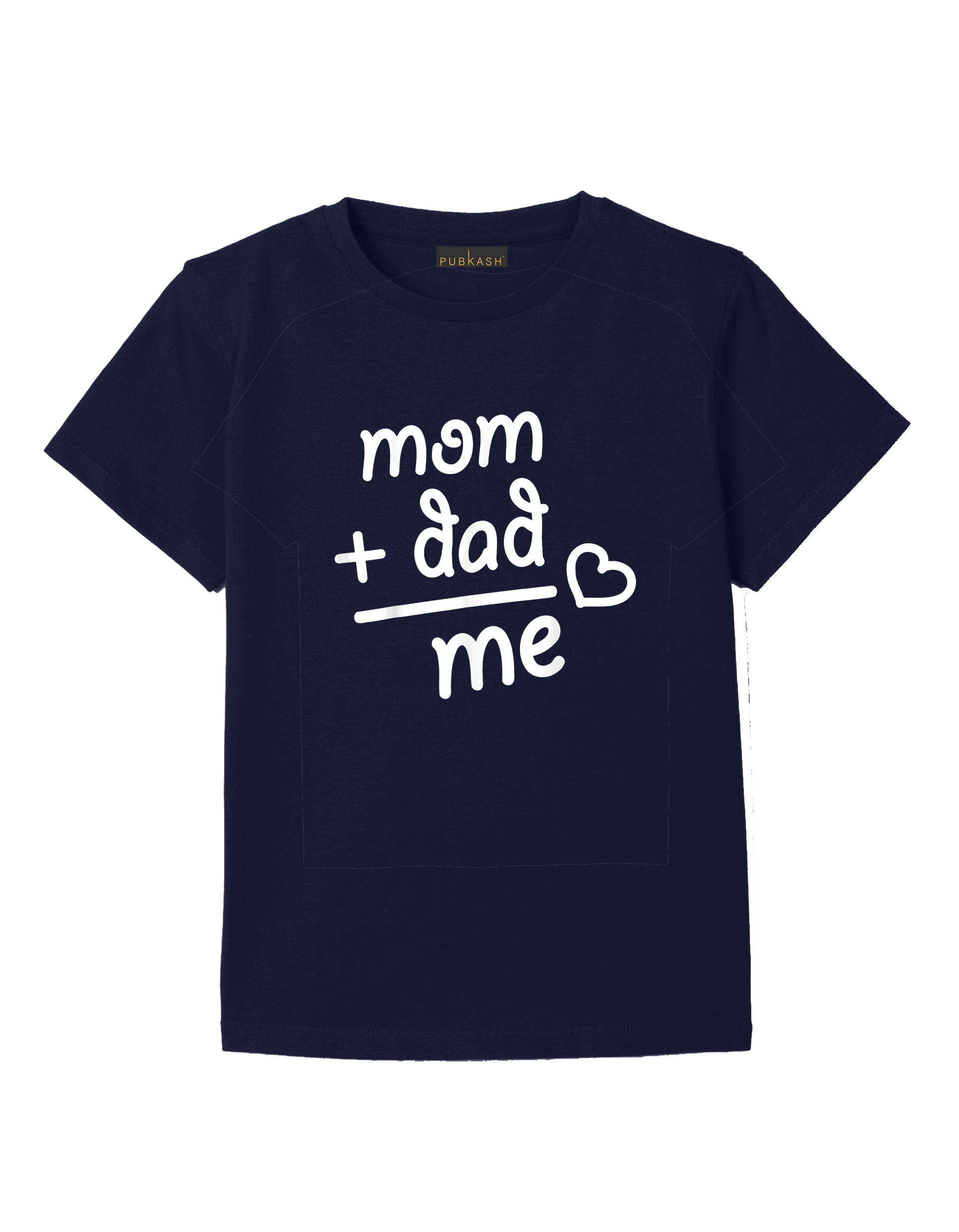 Mom & Dad Printed Navy BlueT-Shirt