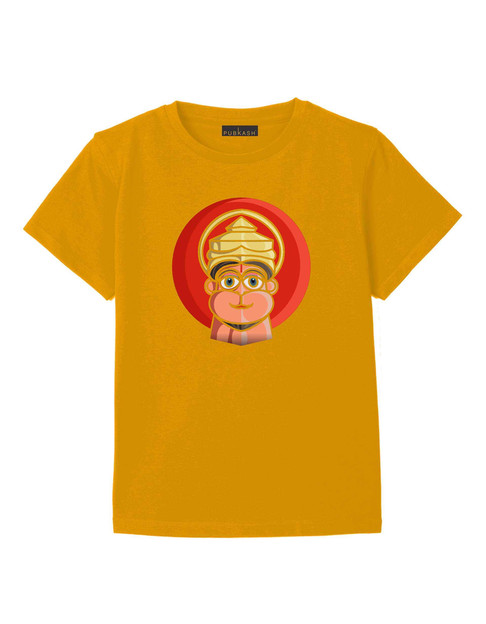 Little Hanuman Ji Printed Yellow T-Shirt