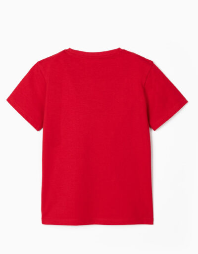 kids red plain tshirt back