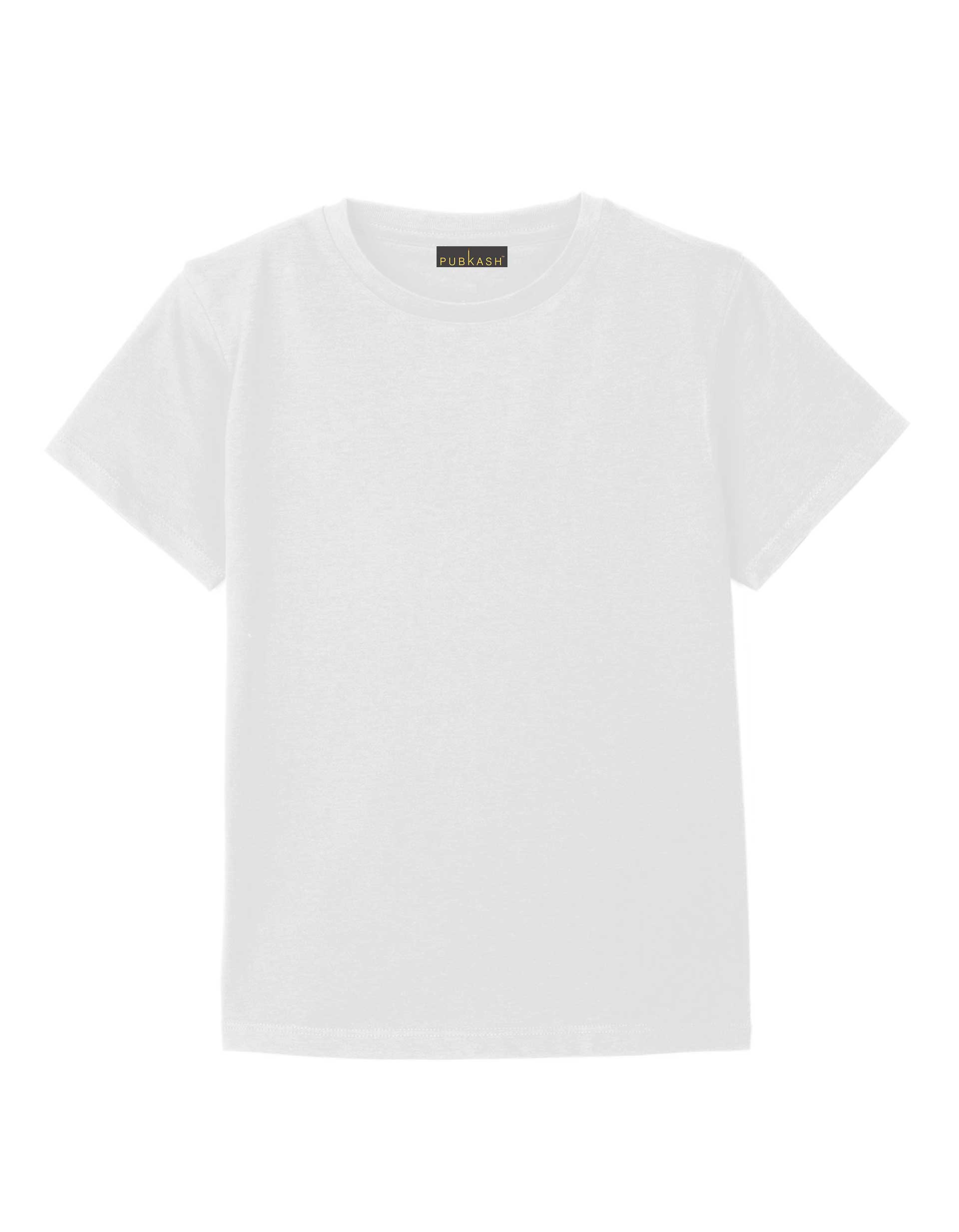 Kids White Plain T-Shirt