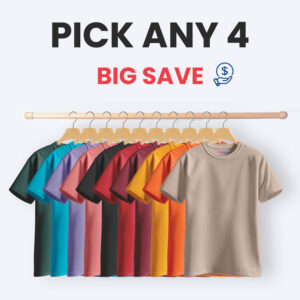 pick any 4 plain t-shirt