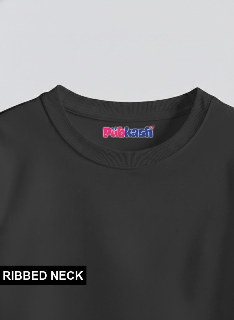 Premium Black Kids Plain T-Shirt (Unisex) - Image 3