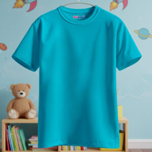 aqua plain tshirt for kids