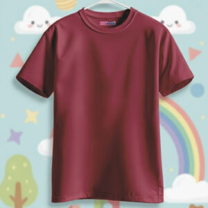 maroon plain tshirt for kids