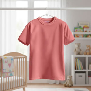 peach plain tshirt for kids