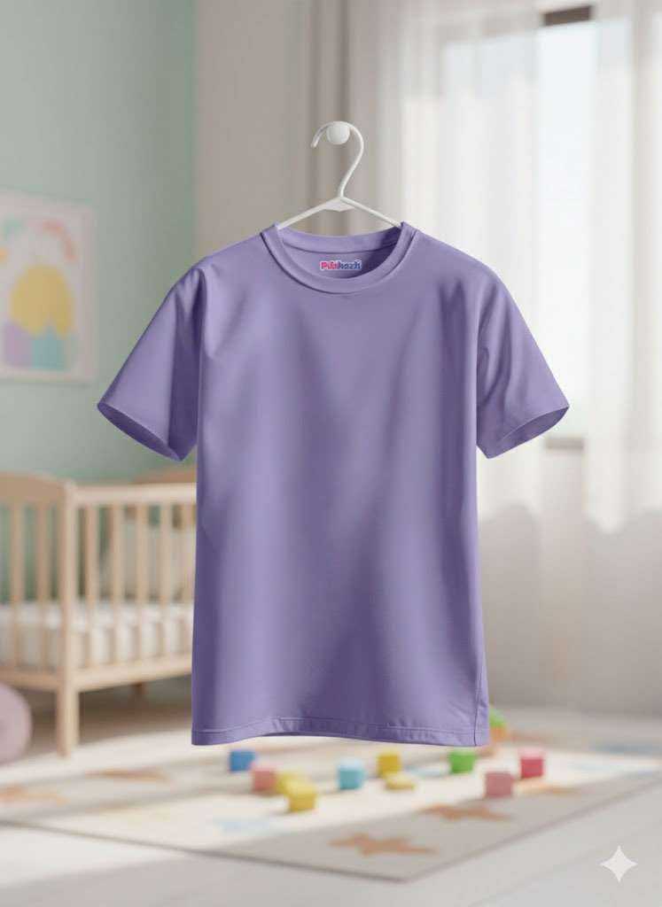 purple plain tshirt for kids
