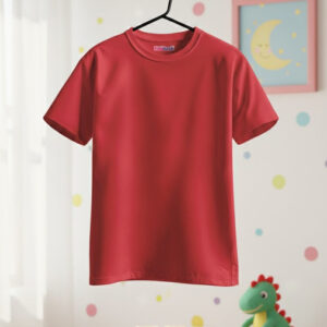 red plain tshirt for kids